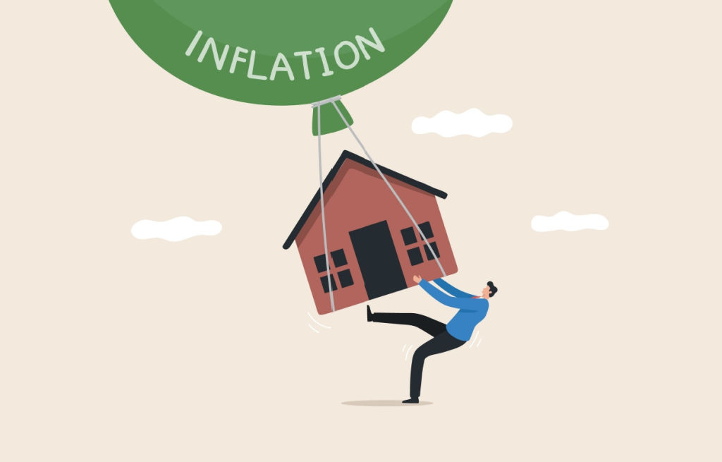 How does inflation affect house prices?