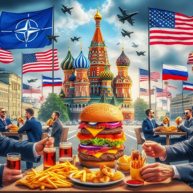 r/weirddalle - Moscow after Russia becomes a US ally