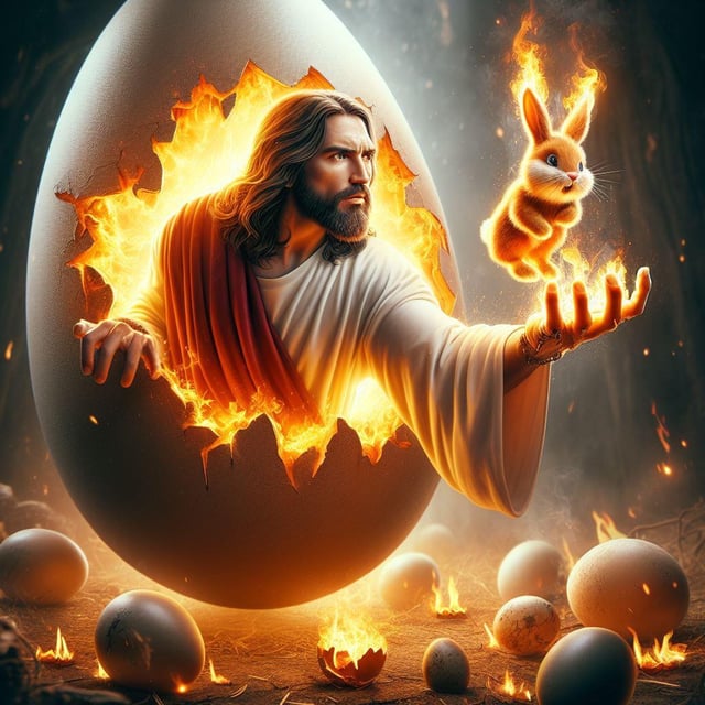 r/weirddalle - It’s HIS holiday you long-eared furry rat